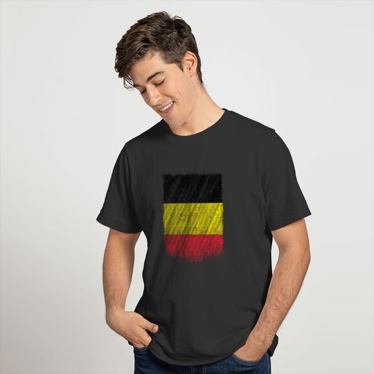 Belgian Flag Shirt Belgium Flag T shirt Wavy Retro Design T-shirt