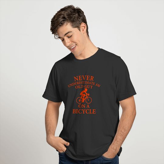 NEVER Underestimate An Old Guy On A Bike Funny T-shirt
