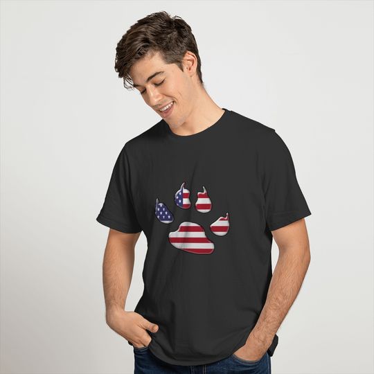 American patriotic dog T-shirt