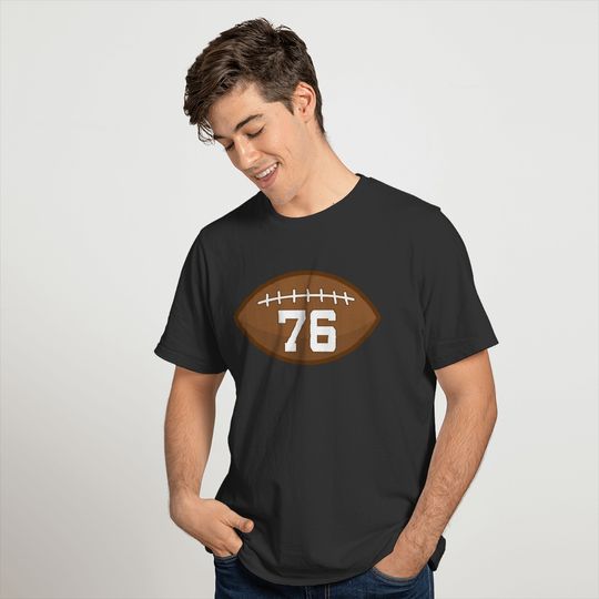 Football Jersey Number 76 Gift Idea T-shirt