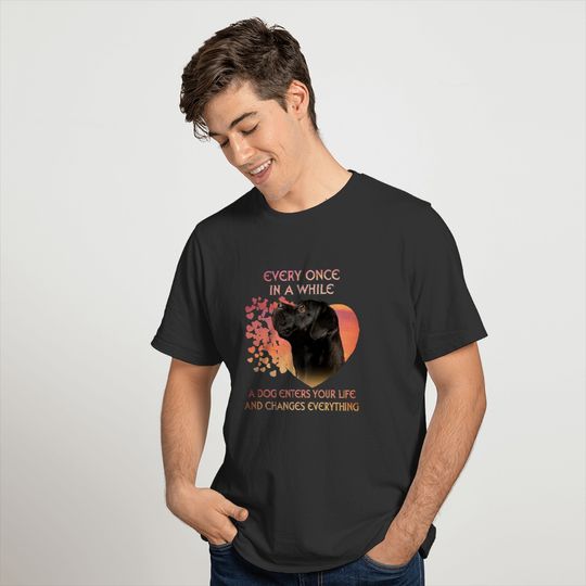 Every Once In A While A Dog Enters Your Life Cane T-shirt