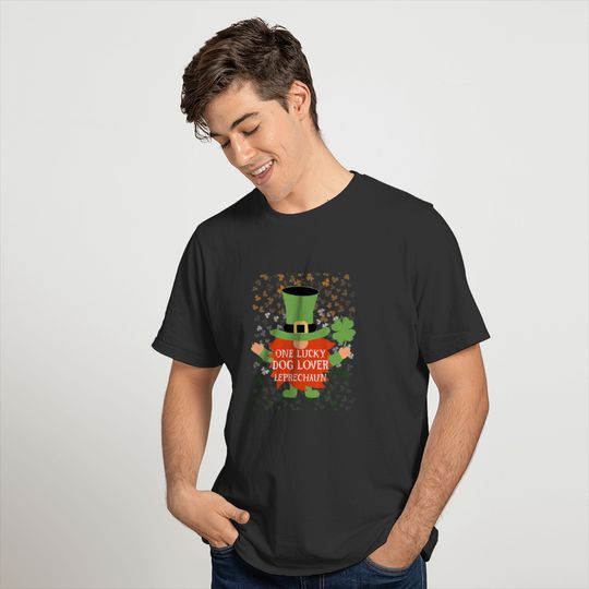 Dog Lover Funny St Patrick's Day Lucky Gnome Famil T-shirt