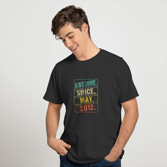 Awesome Since May 2012 Vintage 10 Year Old 10Th Bi T-shirt