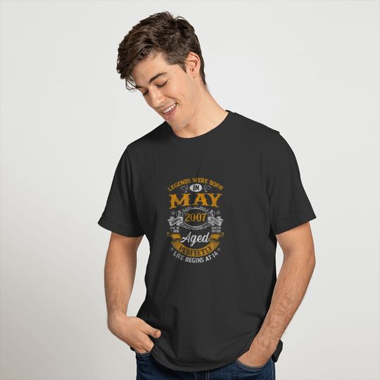 Legends Born In May 2007 14 Year Old 14Th Birthday T-shirt