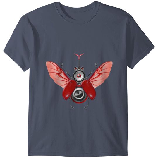 Robot Insect Beetle Hifi Speaker System Electro T-shirt