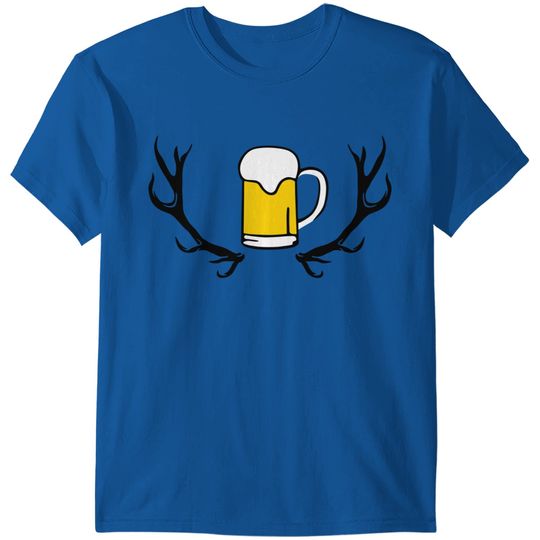 Deer antlers & beer T-shirt