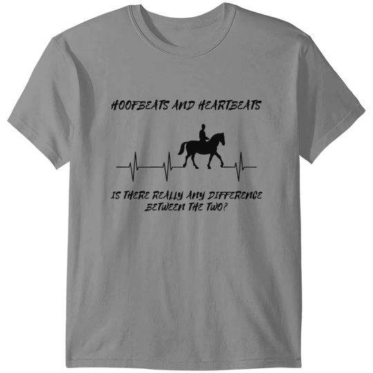 horse riding heartbeat horseshoe gift mare T-shirt
