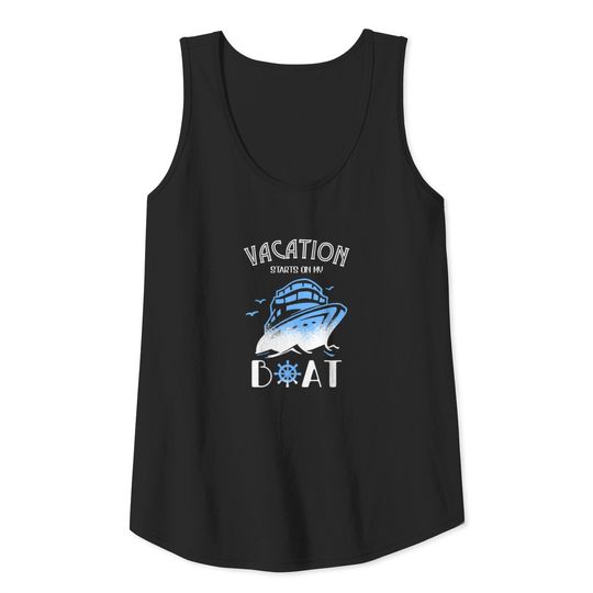 vacation on a boat quote Tank Top