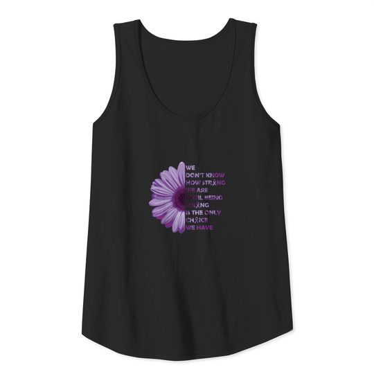 Being Strong Purple Flower Hodgkin Lymphoma Awaren Tank Top