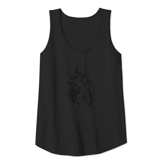 Girl smelling flowers Tank Top