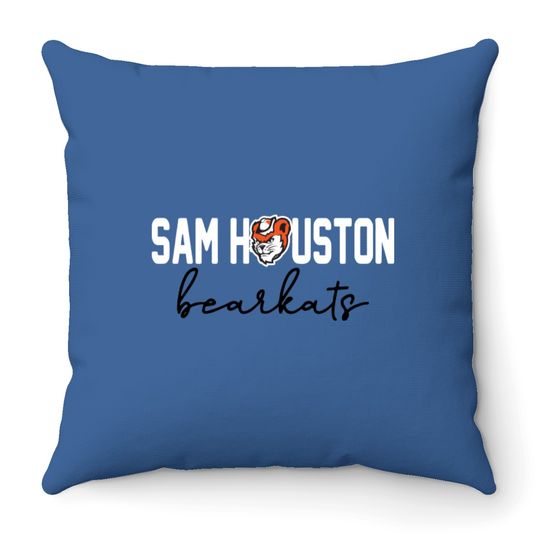 Sam Houston State University Throw Pillows - Bearkats - SHSU - Sam Houston Throw Pillows - SHSU Bearkats Throw Pillows