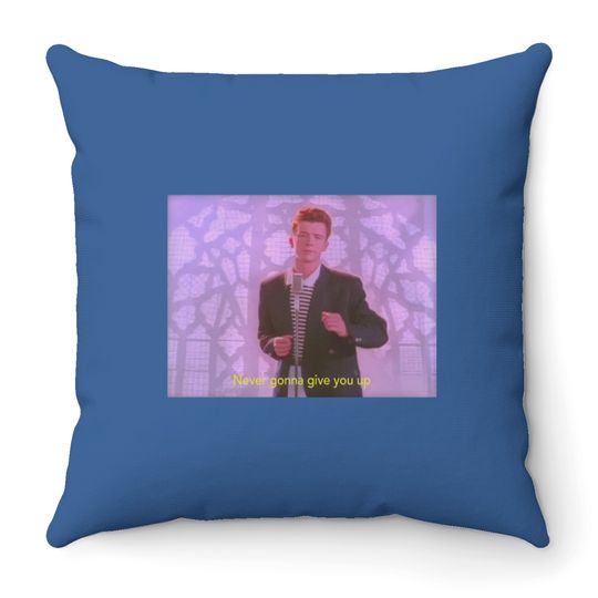 Rick Astley Throw Pillows, Never Gonna Give You Up, Funny Throw Pillows, Meme Throw Pillows