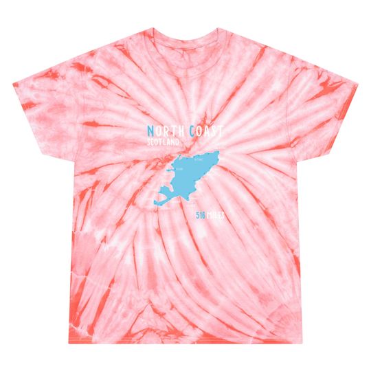 North Coast 500 Driving Route Map  Scotland  NC500 Tie Dye T Shirts