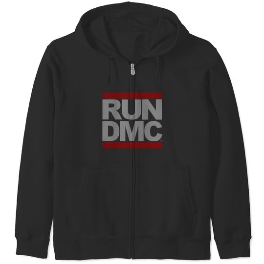 Run DMC Unisex Long Sleeved Zip Hoodies: Logo