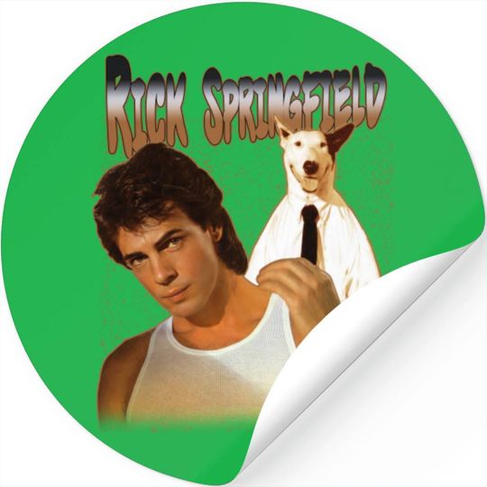 Rick Springfield Stickers, Rick Springfield Retro Vintage Stickers