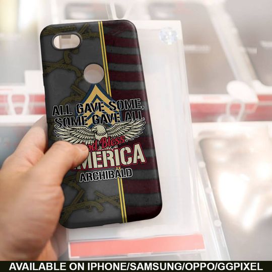 All Gave Some, Some Gave All, God Bless America Phone Case