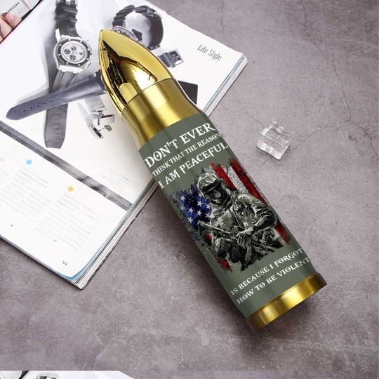 Customized Other Branches Bullet Tumbler – Don’t Ever Think That The Reason I Am Peaceful Is Because I Forgot How To Be Violent