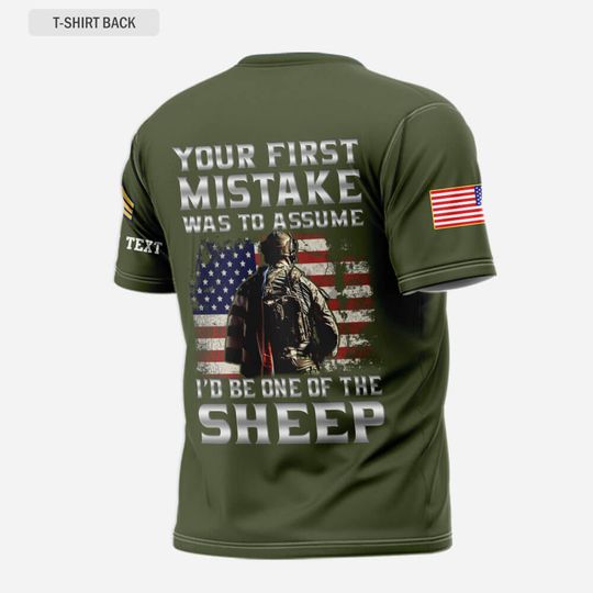 United States Army Branchess 3D Custom T-Shirt
