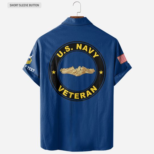 Customized US Navy Skill Badges Shirt Hawaiian shirt