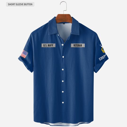 Customized US Navy Skill Badges Shirt Hawaiian shirt