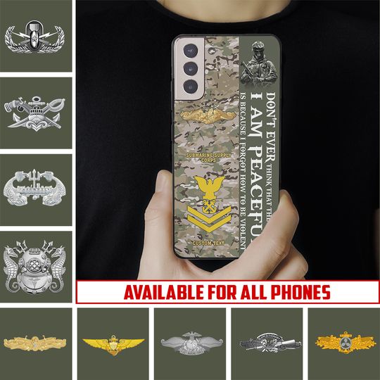 Customized US Navy Skill Badges Phone Case