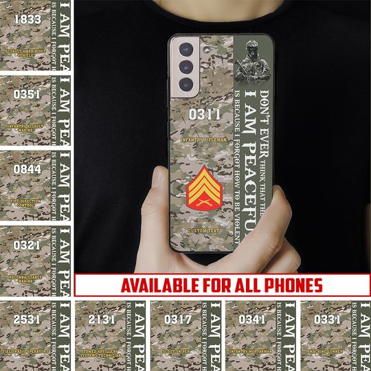 Customized US Marines MOS Phone Case