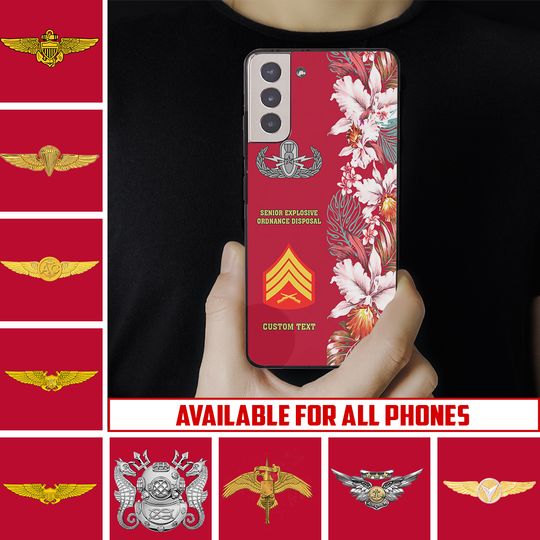 Customized US Marines Skill Badges Phone Case