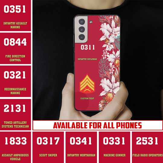 Customized US Marines MOS Phone Case