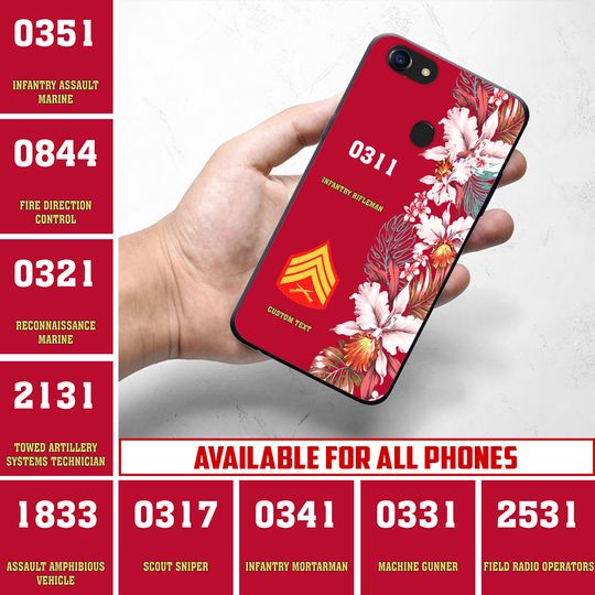 Customized US Marines MOS Phone Case