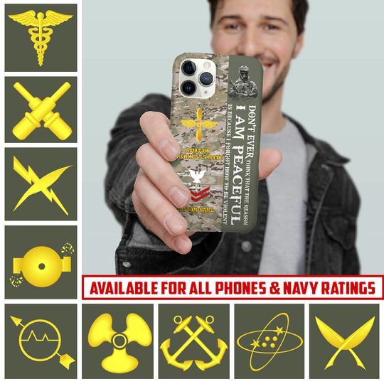 Customized US Navy Ratings Phone Case