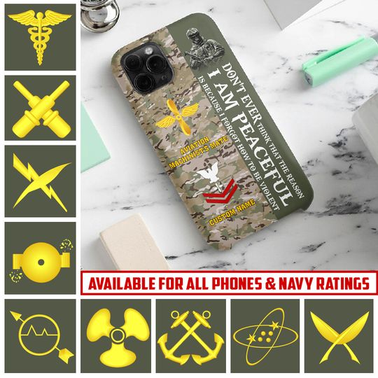 Customized US Navy Ratings Phone Case