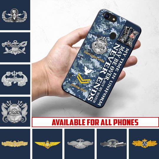 Customized US Navy Skill Badges Phone Case