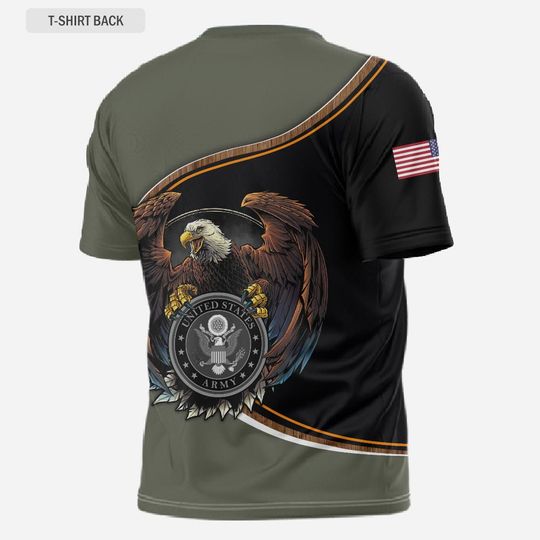 Customized U.S. Army Veteran 3D T-Shirt