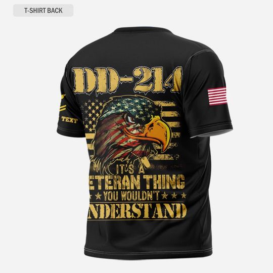 Customized DD-214 Veteran 3D T-Shirt