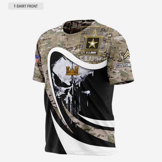 Customized Army Brannches US Flag 3D Shirt