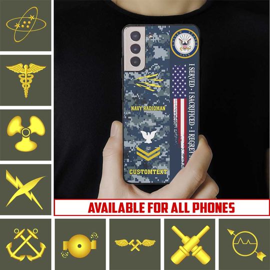 Customized Navy Ratings Phone Case