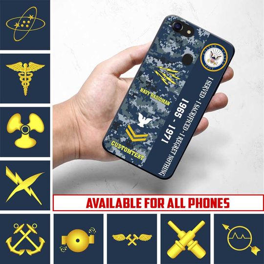 Customized Navy Ratings Phone Case