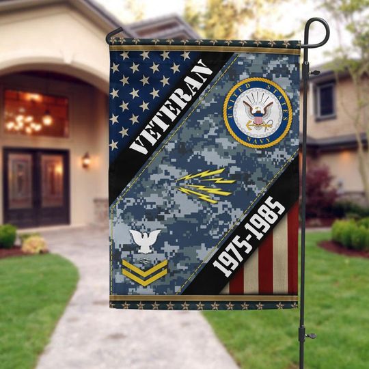 Customized US Navy Ratings Garden Flag