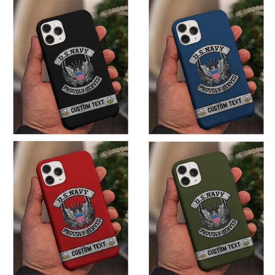 Customized US Navy Proudly Served Phone Case