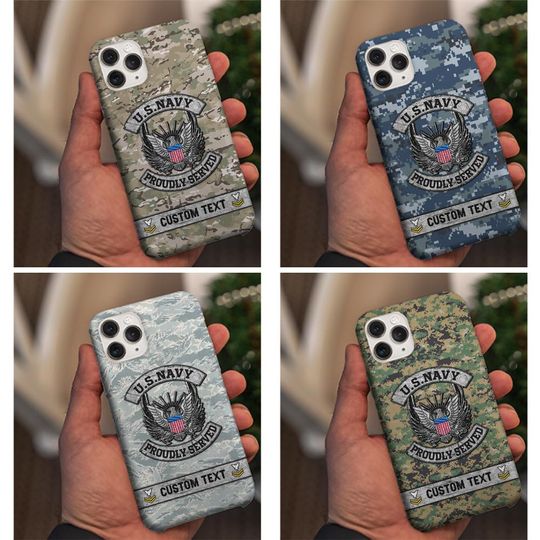 Customized US Navy Proudly Served Phone Case
