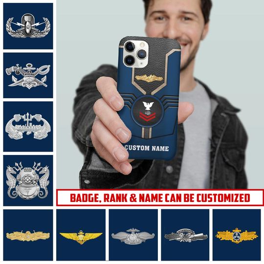 Customized US Navy Badges Phone Case