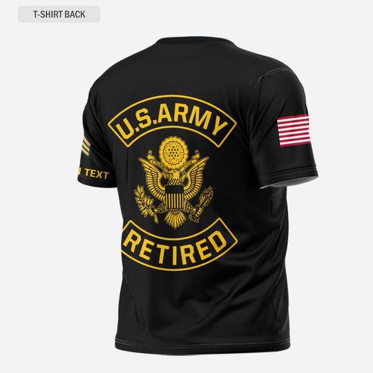 3D US Army Retired T-Shirt