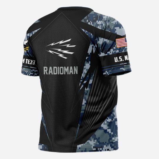 Customized Navy Ratings 3D T-Shirt