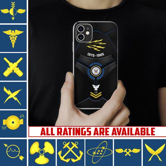 Customized Navy Ratings Phone Case