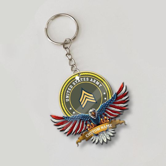Customized Army Branches acrylic keychain