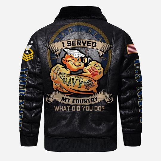 I Served My Country What Did You Do Leather Jacket