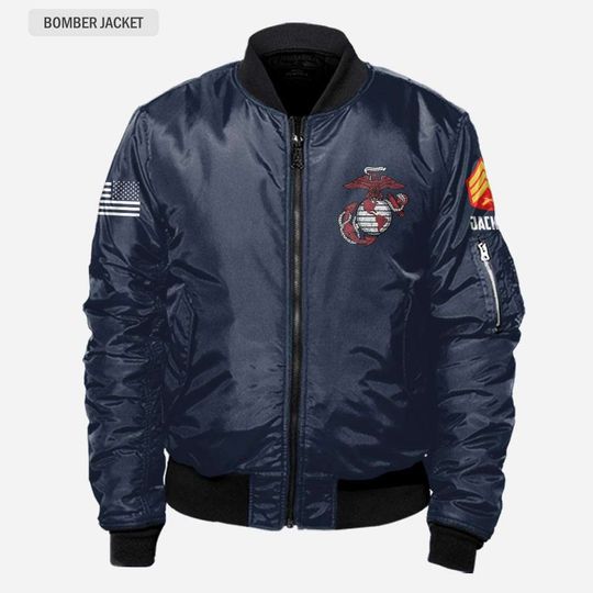 Customized U.S. Military – Honor – Courage – Commitment Bomber Jacket