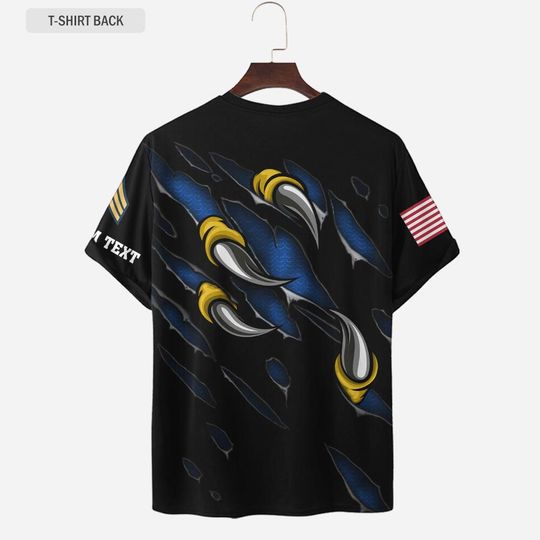 Customized Army Branches 3D T-Shirt with Eagle Claws