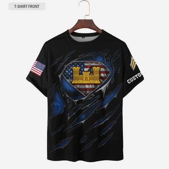 Customized Army Branches 3D T-Shirt with Eagle Claws