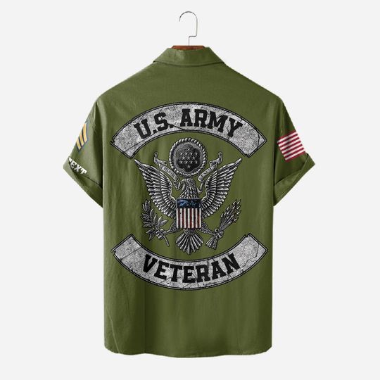 Customized U.S.Army Veteran Hawaiian Shirt